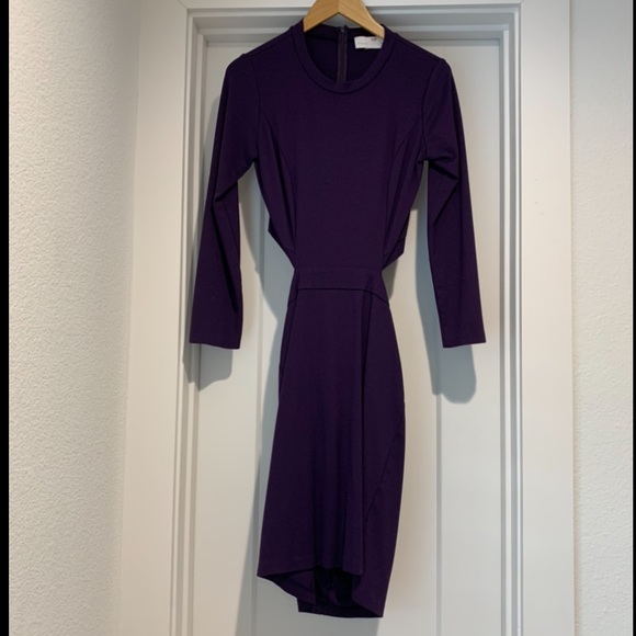 Plum-Colored Amanda Uprichard Cutout Dress - Picture 2 of 5